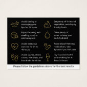 Puissante carte d'arrière-soin Black & Gold Lip (Dos)