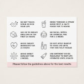 Puissante carte de conseils de soins postérieurs à (Dos)