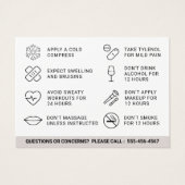 Puissante carte de soins de fin de remplissage (Dos)