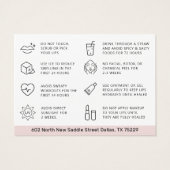 Puissante carte d'instruction après entretien pour (Dos)