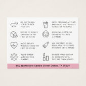 Puissante Lèvres Rose Blush après la carte d'instr (Dos)