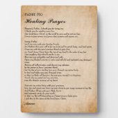 Puissante prière de guérison par Padre Pio Plaque (Devant)