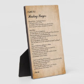 Puissante prière de guérison par Padre Pio Plaque (Côté)