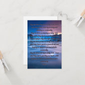 Puisse La Carte De Voeux Plat De Prière Des Trois  (Devant/Arrière en situation)