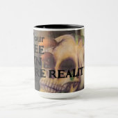 Puisse le café entrer avant la réalité 15 oz Mug (Centre)