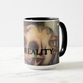 Puisse le café entrer avant la réalité 15 oz Mug (Devant droit)