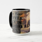 Puisse le café entrer avant la réalité 15 oz Mug (Devant gauche)