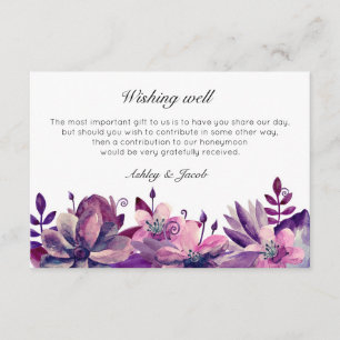 Puits de souhaits floral. Cartes d'insertion de ma
