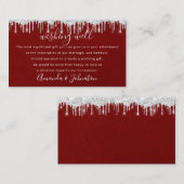 Puits de souhaits pour invitation de mariage vin r (Devant / Derrière)