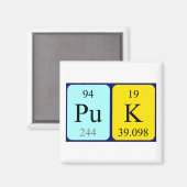 Puk periodieke table name magnet magneet (Voorkant / Achterkant)