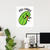 Puke-cumber Grappige komkommer Pun Poster (Thuiskantoor)