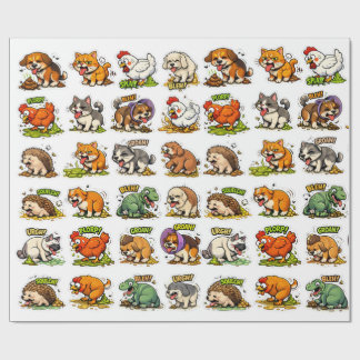 Puke & Poop Party: Animal Mayhem Cadeaupapier