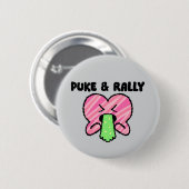 Puke & Rally Button | Pink Heart Party Edition (Voorkant /achterkant)
