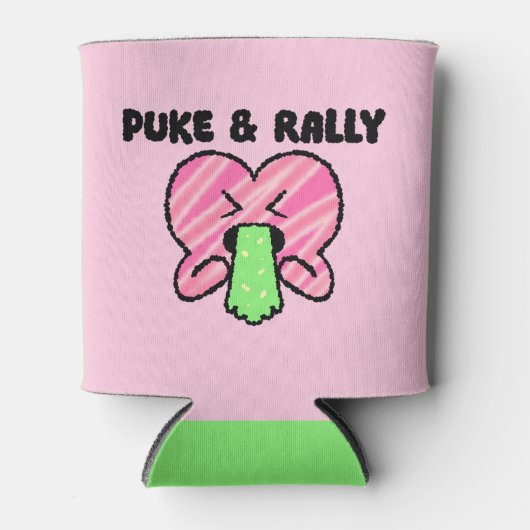 Puke & Rally Can Koeler | Roze Hart Feesteditie (Voorkant)