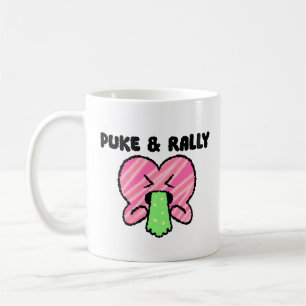 Puke & Rally Classic Mok Pink Heart Party