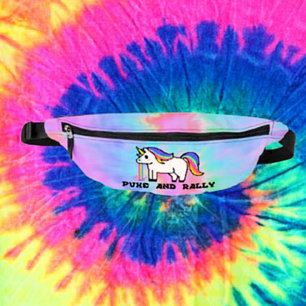 Puke & Rally Regenboog Eenhoorn Heuptasje Tie-Dy