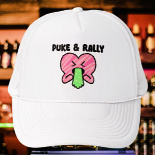 Puke & Rally Trucker Hoed – Party Heart Editie Pet