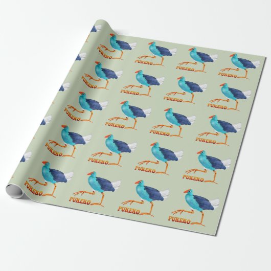Pukeko Cadeaupapier (Uitgerold)