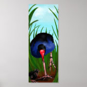 Pukeko en Chicks Poster (Voorkant)