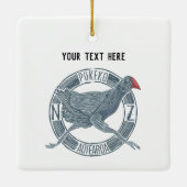 Pukeko NZ Keramisch Ornament (Achterkant)