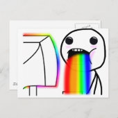 Pukes Rainbows Briefkaart (Voorkant / Achterkant)