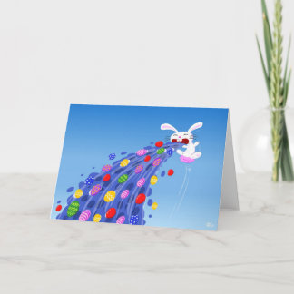 Puking Bunny Feestdagen Kaart