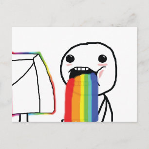 Puking Rainbows Briefkaart
