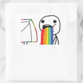 Puking Rainbows Rechthoekige Sticker (Tas)
