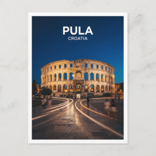 Pula Arena en avondwandeling, Pula, Kroatië Briefkaart