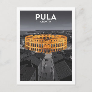 Pula Arena en historisch centrum, Pula, Kroatië Briefkaart