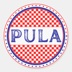 Pula City Pride Embleem – Kroatische identiteit Ronde Sticker