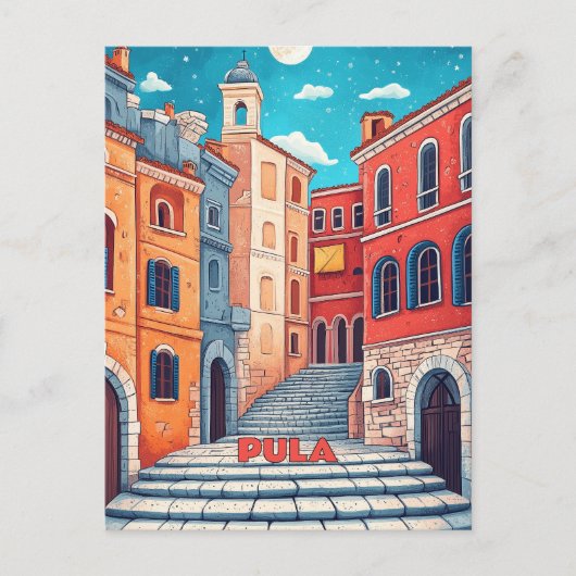 Pula Kroatië Reizen Briefkaart (Voorkant)
