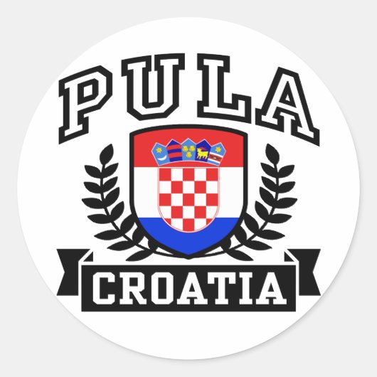 Pula Kroatië Ronde Sticker (Voorkant)