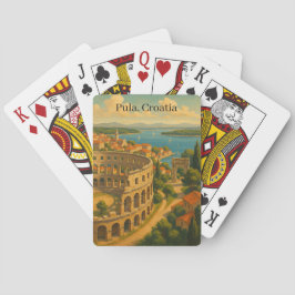 Pula Kroatië Travel City Uitzicht Pokerkaarten