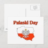 Pulaski Day. Briefkaart (Voorkant / Achterkant)