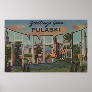 Pulaski, Tennessee - Grote lettertjes Poster