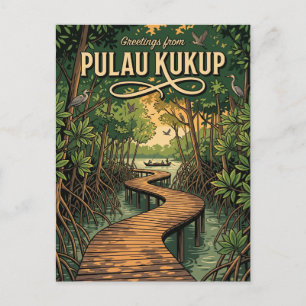 Pulau Kukup Johor Nationaal Park Maleisië Briefkaart