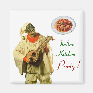 PULCINELLA ITALIAANS KOKEN PARTY ,wit Magneet