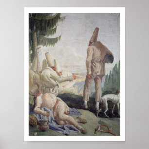 Pulcinella op feestdag poster