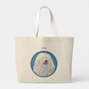 Puli Schilderij Witte Crème Schattigee Originele H Grote Tote Bag