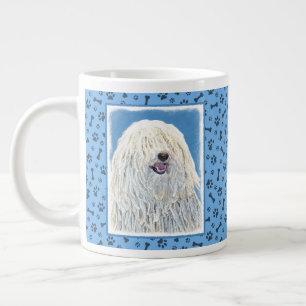 Puli-schilderijen - Kute Original Dog Art Extra Grote Beker