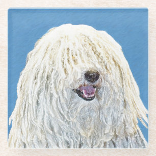 Puli-schilderijen - Kute Original Dog Art Glazen Onderzetter