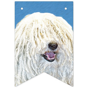 Puli-schilderijen - Kute Original Dog Art Vlaggetjes