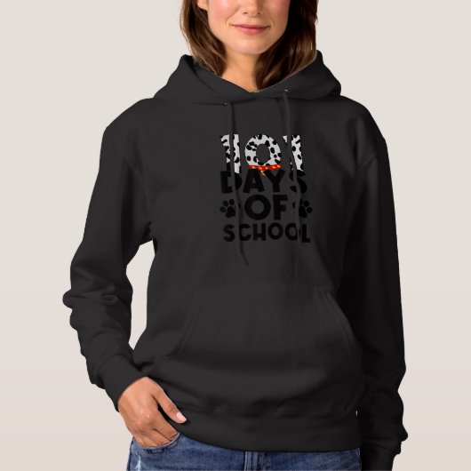 Pull À Capuche 101 Jours D'École Aujourd'Hui Tee Funny Pet Dalmat (Devant)