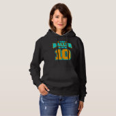 Pull À Capuche 10e anniversaire pour garçon Basketball 10 ans enf (Devant entier)