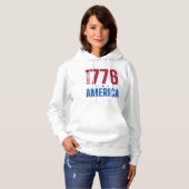 Pull À Capuche 1776 Amérique 250 ans de liberté historique (Devant entier)