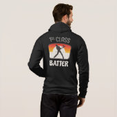 Pull À Capuche 1ère classe Batteur de baseball Lecteur Retro (Dos entier)