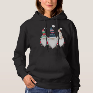 Pull À Capuche 3 Gnomes nordiques suédois Nisse Tomte Christmas P