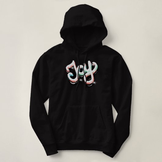 Pull À Capuche 3D Joy Neon Grafitti Street Art Christian (Design devant)