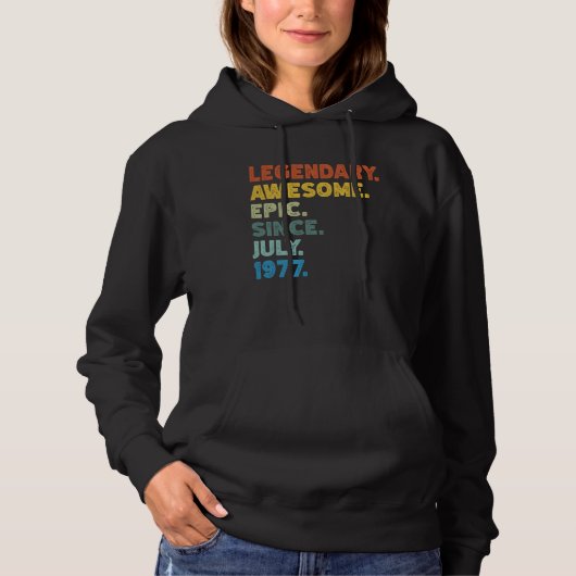 Pull À Capuche 47e anniversaire Hommes femmes épopée stupéfiante (Devant)